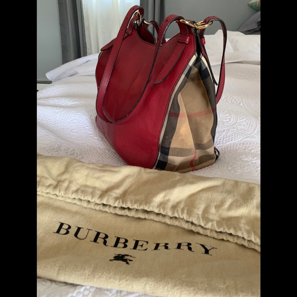 ♥️Auth Burberry House Check Derby Canterbury tote